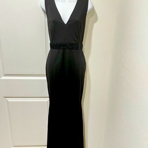 NWOT Long Black Formal Dress V Neck